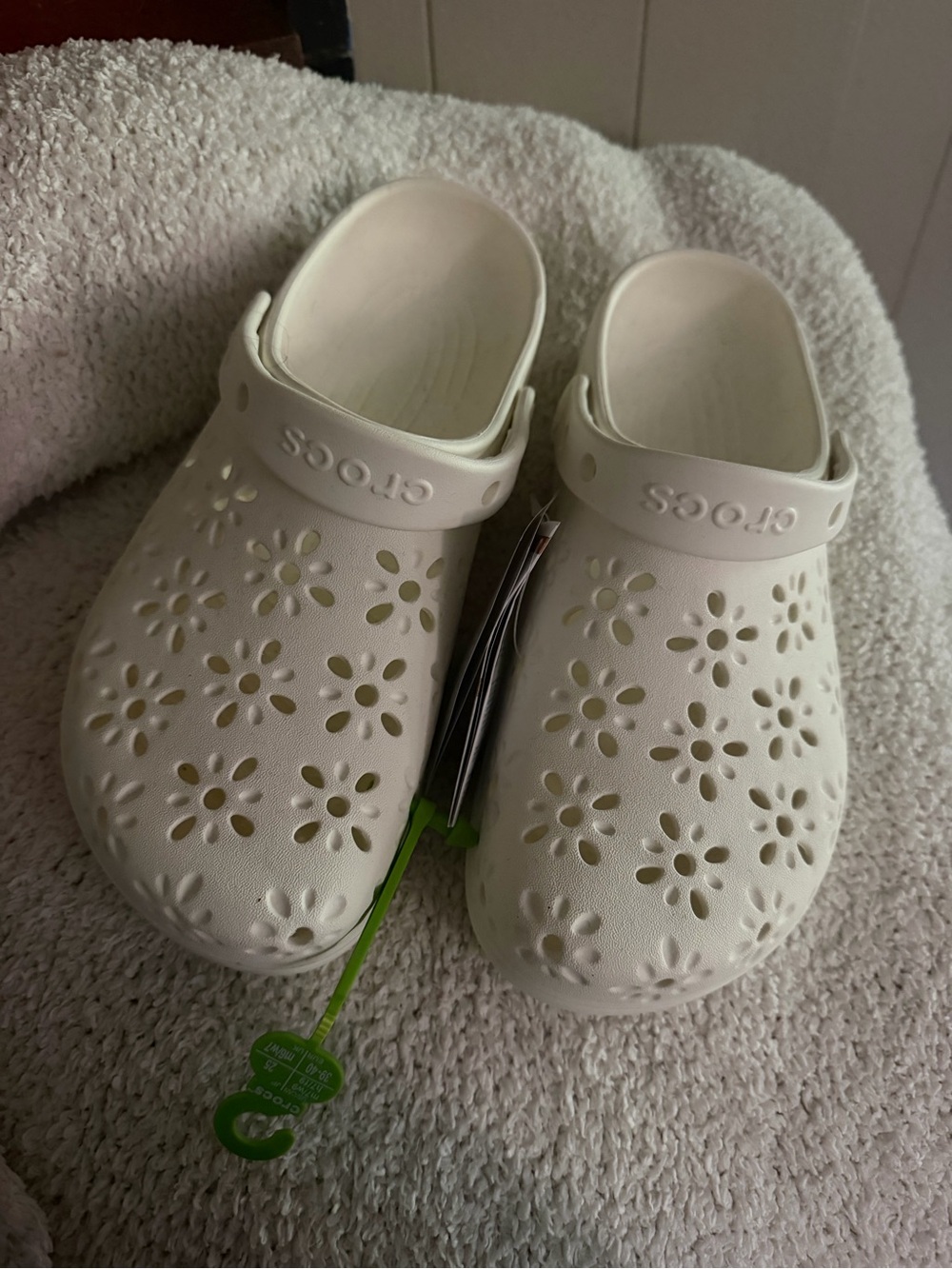 Crocs cut out flower clogs
